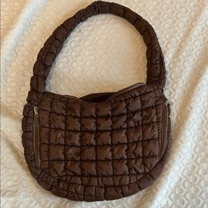 Brown Quilted Women's Bag